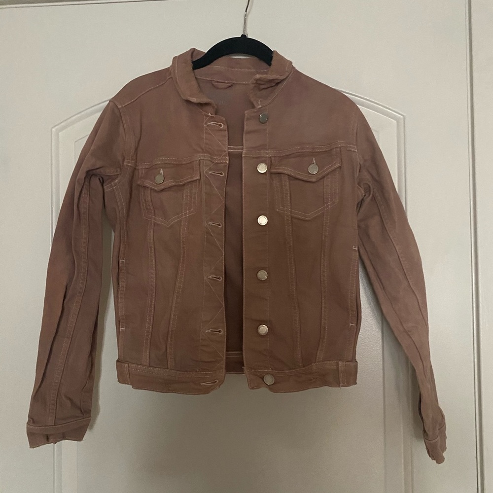 Zara mauve denim jacket